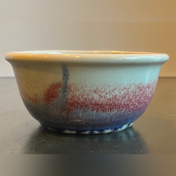 VTG BRUNING POTTERY, DRIP GLAZE HAND THROWN LARGE BOWL SIGNED Made In Seattle WA - Picture 6 of 9